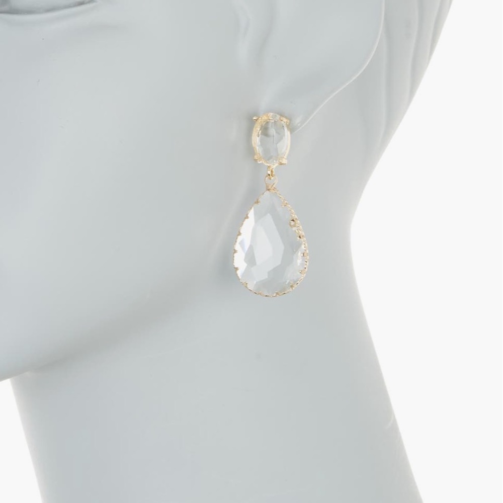 Nordstrom New Double Drop Crystal Earrings